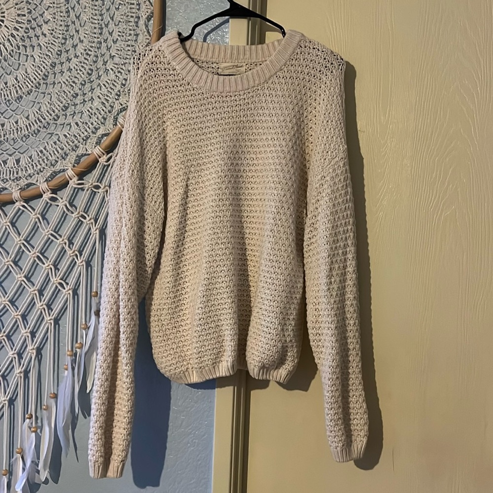 Woven Off White Sweater